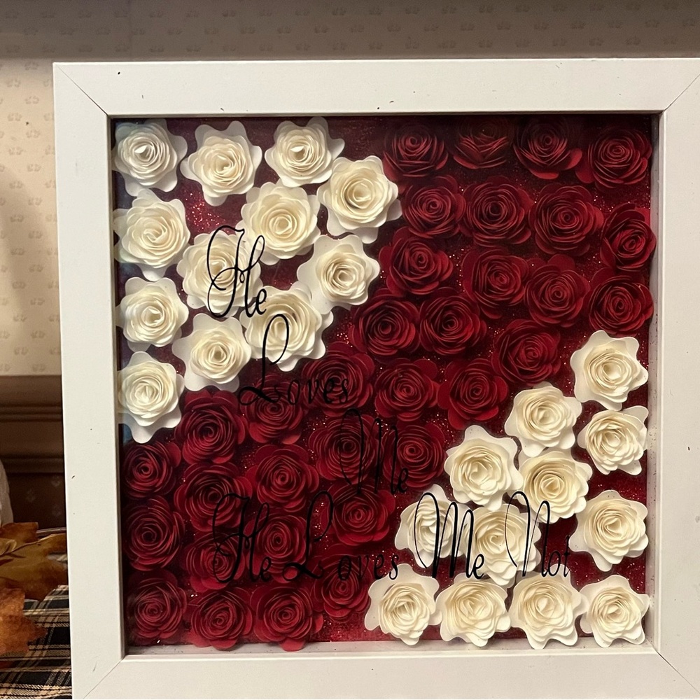 He loves me not shadow box